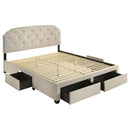 Marianna - King Headboard, Drawers & Slats, Box 1 of 2 - Cream