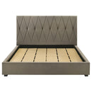 Delsea - King Footboard, Side Rails, Slats & Conceal Panels, Box 2 of 2 - Light Brown