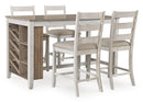 Skempton - Rectangular Counter Table With Storage - White