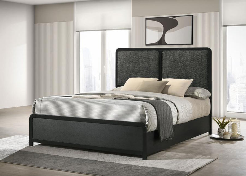 Cavelle - King Headboard, Footboard & Slats, Box 1 of 2 - Black