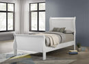 Louis Philippe - Twin Sleigh Headboard & Footboard, Box 1 of 2 - White