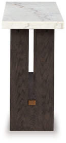 Burkhaus - Sofa Table - White / Dark Brown