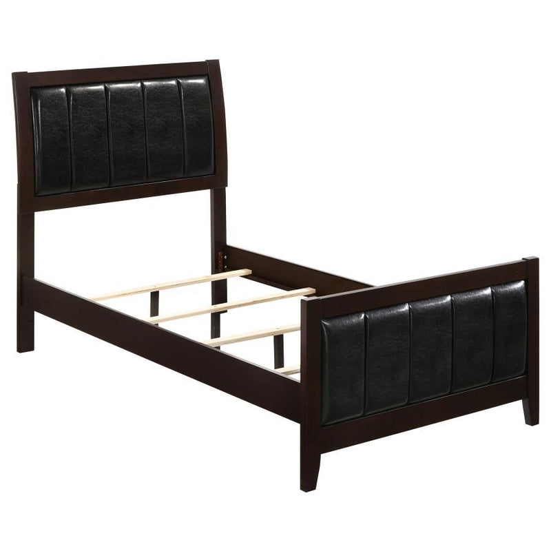 Carlton - Twin Headboard, Footboard & Slats, Box 1 of 2 - Cappuccino