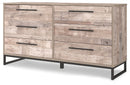 Neilsville - Six Drawer Dresser - Vinyl-Wrapped - Whitewash