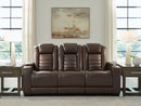 High Impact - Power Reclining Sofa / Adj Headrest - Tobacco