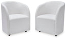 Rowanbeck - Dining Upholstered Arm Chair (Set of 2) - Ivory