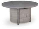 Half Moon Beach - Round Fire Pit Table - Gray