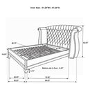 Barzini - Queen Footboard, Side Rails & Slats, Box 3 of 3 - White