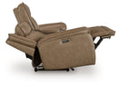 Glencroft - Power Reclining Loveseat With Console / Adjustable Headrest - Sahara