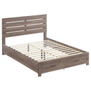 Brantford - King Headboard, Footboard, Side Rails & Slats, Box 1 of 2 - Barrel Oak