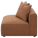 Jennifer - Upholstered Armless Chair - Terracotta