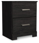 Belachime - Two Drawer Night Stand - Charcoal