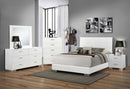 Felicity - Queen Footboard, Side Rails & Slats, Box 2 of 2 - White Gloss