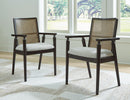 Galliden - Dining Upholstered Arm Chair (Set of 2) - Black
