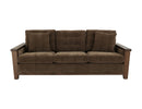 Walnut - Upholstered Sofa - Deep Forest Brown