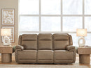 Glencroft - Power Reclining Sofa With Adjustable Headrest - Sahara