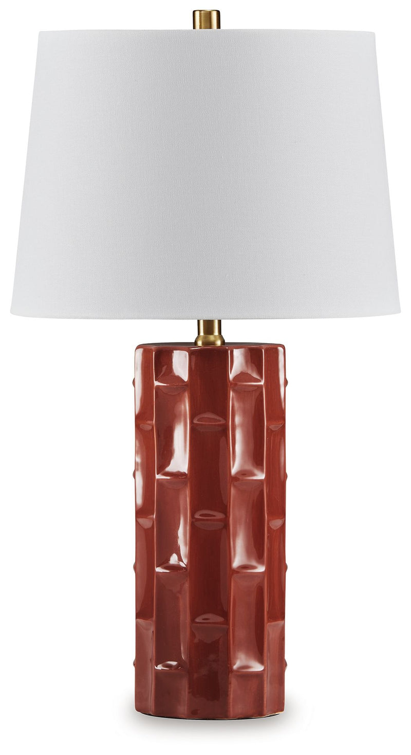 Jacemour - Ceramic Table Lamp (Set of 2) - Burnt Umber