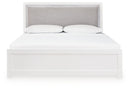 Maeling - King Upholstered Panel Bed - White