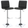 Bianca - Square Upholstered Adjustable Bar Stools (Set of 2)