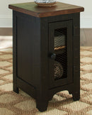 Valebeck - Chair Side End Table - Black / Brown