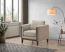 Islington - Fabric Upholstered Panel Arm Accent Chair - Taupe