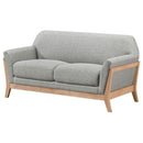 Vaughn - Fabric Upholstered Flared Arm Loveseat - Gray