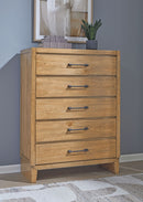 Sherbana - Five Drawer Chest - Light Brown