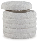 Duntler - Storage Ottoman - Ivory