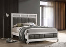Barzini - California King Headboard, Footboard & Slats, Box 1 of 2 - White