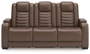 High Impact - Power Reclining Sofa / Adj Headrest - Tobacco