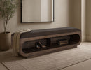 Balam - Wooden Bench With A Cushioned Seat