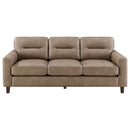 Scotland - Faux Leather Upholstered Track Arm Sofa