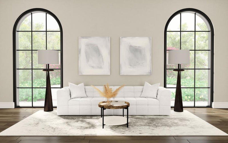 Everly - LAF Loveseat, Box 1 of 2 - White