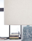 Schylarmont - Metal Table Lamp - Antique Gray / White