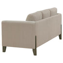 Islington - Fabric Upholstered Panel Arm Sofa - Taupe