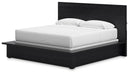 Londer - King Panel Bed - Black