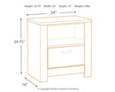 Bellaby - One Drawer Night Stand - Whitewash