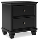 Lanolee - Two Drawer Nightstand - Black
