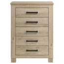 Oakglen - 5-Drawer Bedroom Chest Of Drawers - Weathered Oak