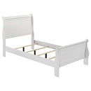 Louis Philippe - Twin Sleigh Headboard & Footboard, Box 1 of 2 - White