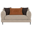 Jade - Chenille Upholstered Modern Track Arm Loveseat