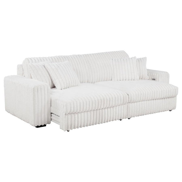Jacana - RAF Power Sofa Chaise With 2 Piece Pillow, Box 2 of 2 - Ivory