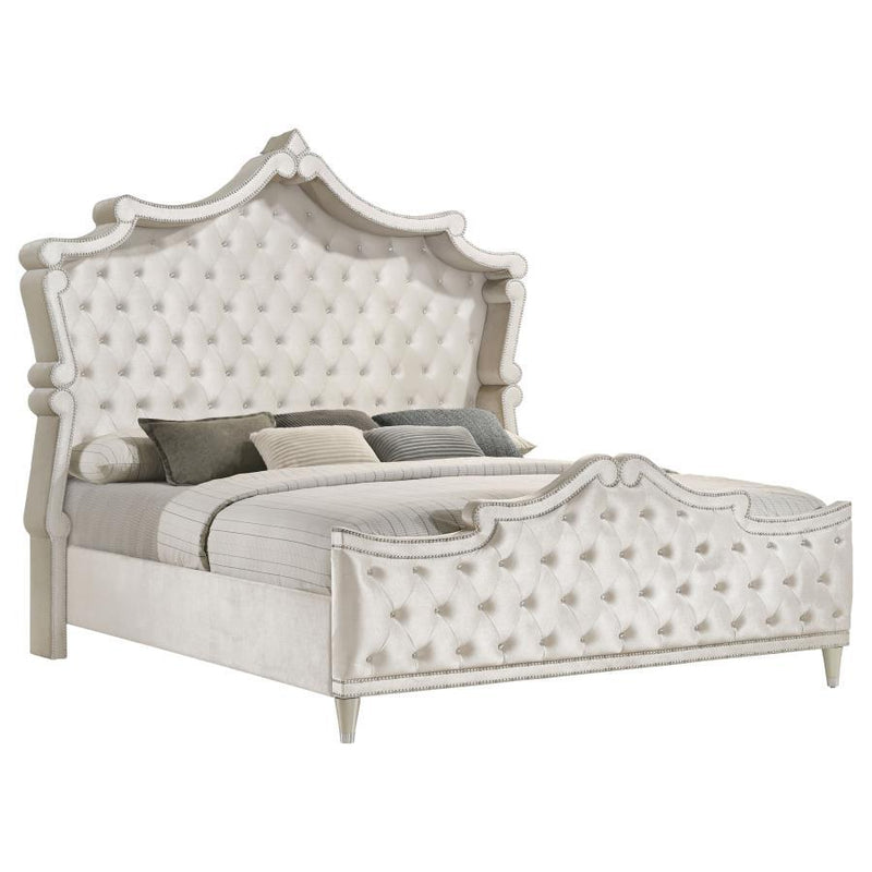 Antonella - King Footboard, Box 2 of 3 - Ivory And Camel