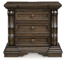 Maylee - Three Drawer Night Stand - Dark Brown