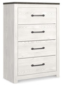 Gerridan - Four Drawer Chest - White / Gray