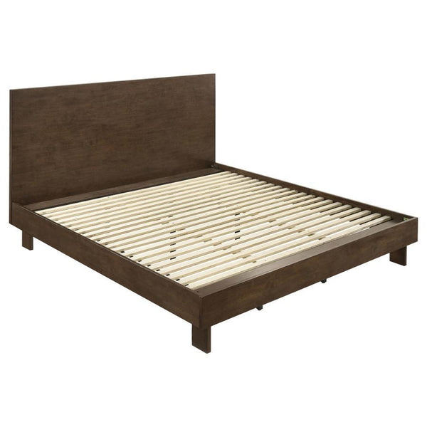Glenwood - King Headboard, Footboard & Slats, Box 1 of 2 - Warm Brown