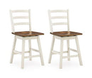Brinfern - Swivel Stool (Set of 2) - Brown / Antique White