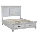 Franco - Queen Footboard Storage & Base, Box 2 of 3 - Distressed White