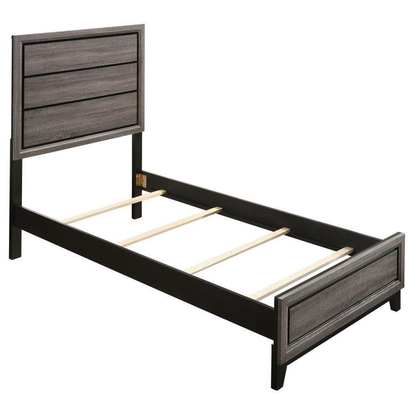 Watson - Twin Headboard, Footboard & Slats, Box 1 of 2 - Gray Oak