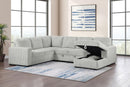Devonshire - Right Chaise With Storage & 1 Piece Pillow, Box 3 of 3 - Gray